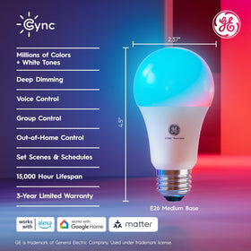 Cync GE A19 tunable white lamps support calming evenings and bright mornings.