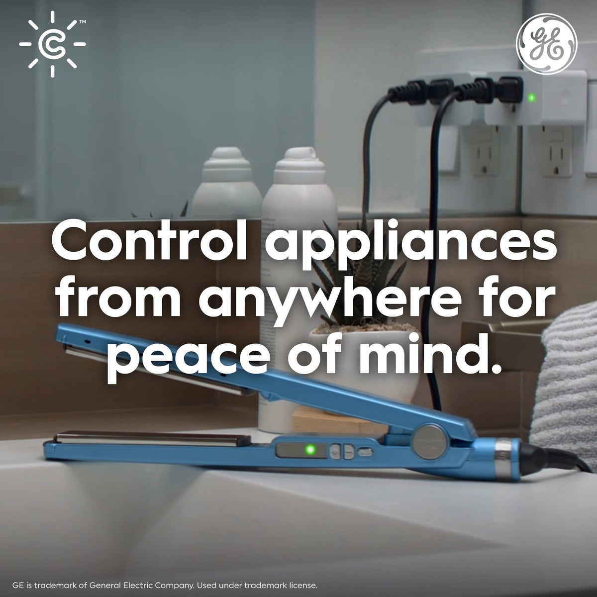 Cync indoor smart plug voice-control supports Alexa and Google Assistant for hands-free use.