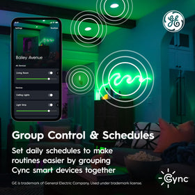 Cync Matter-enabled voice control with Alexa or Google Assistant.