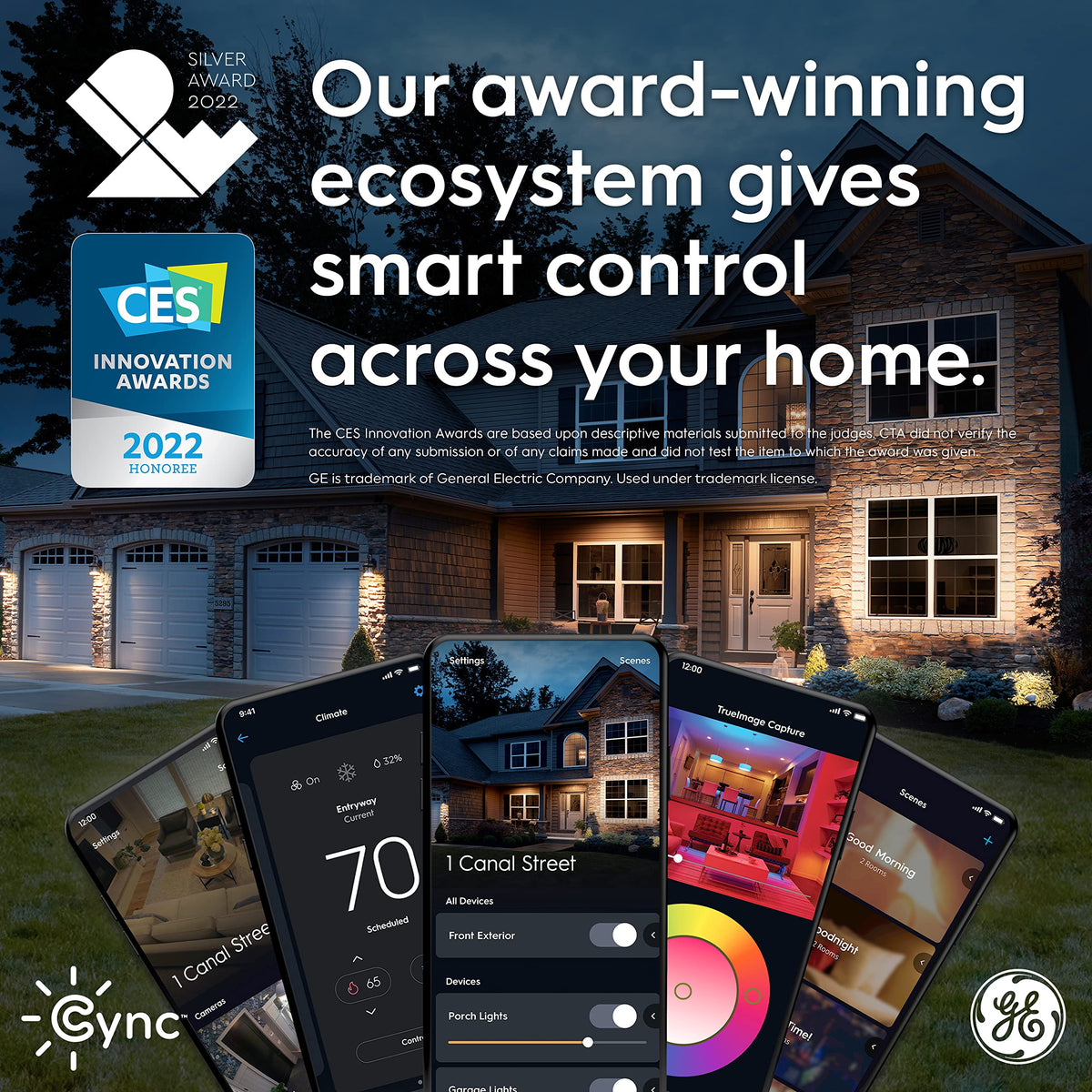 Cync Reveal HD+ 24in wide kitchen strip enables seamless multi-light layout