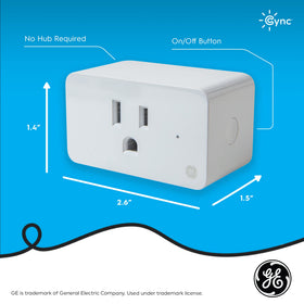 Cync smart indoor plug works with bulbs for seamless scenes.