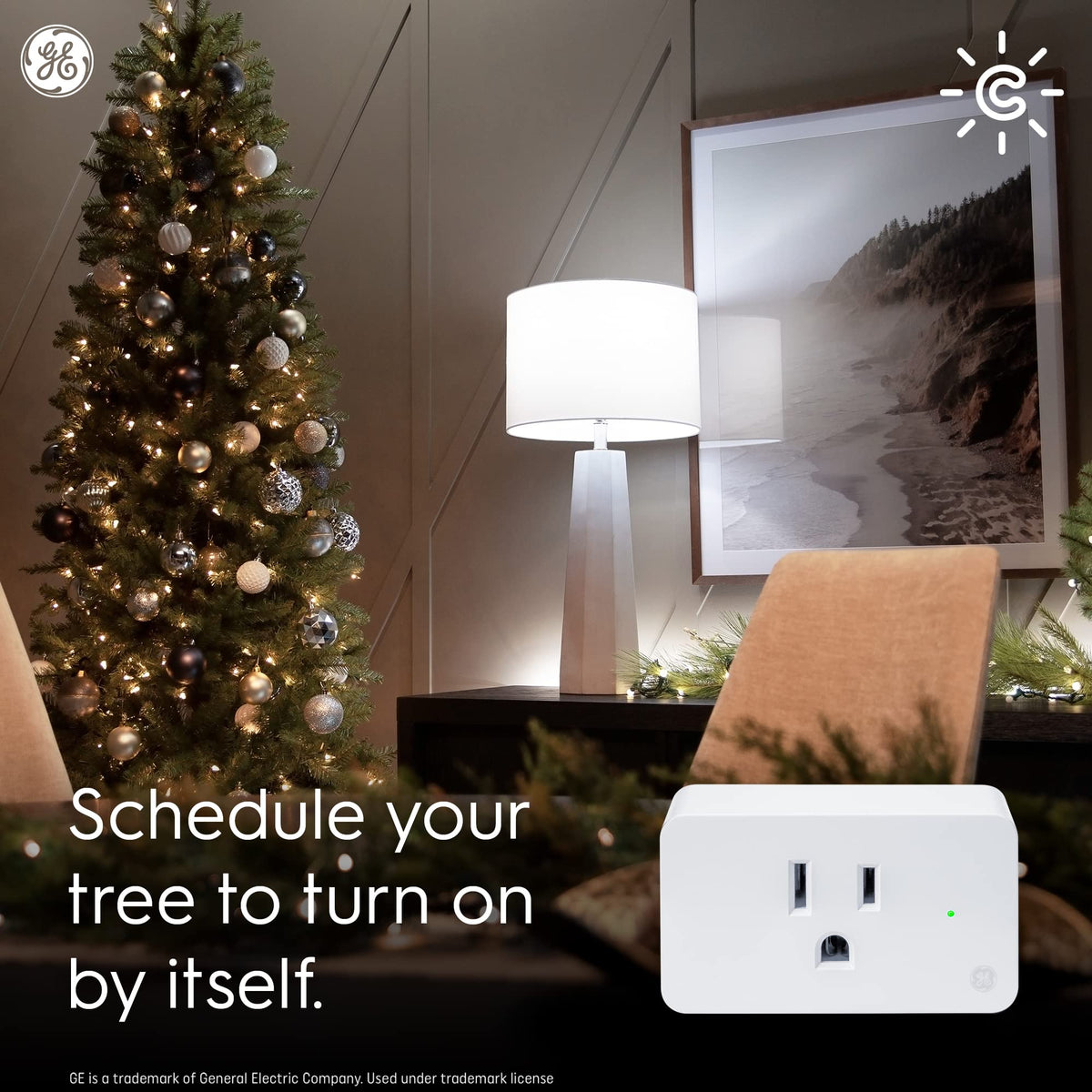 Cync smart indoor plug connects via WiFi for quick setup.