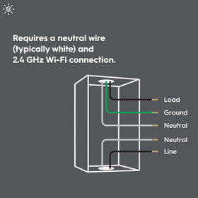 Cync smart paddle switch installation diagram showing straightforward wiring.