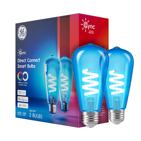 Cync ST19 smart bulb pack-2 ready for versatile lighting scenes and easy setup.