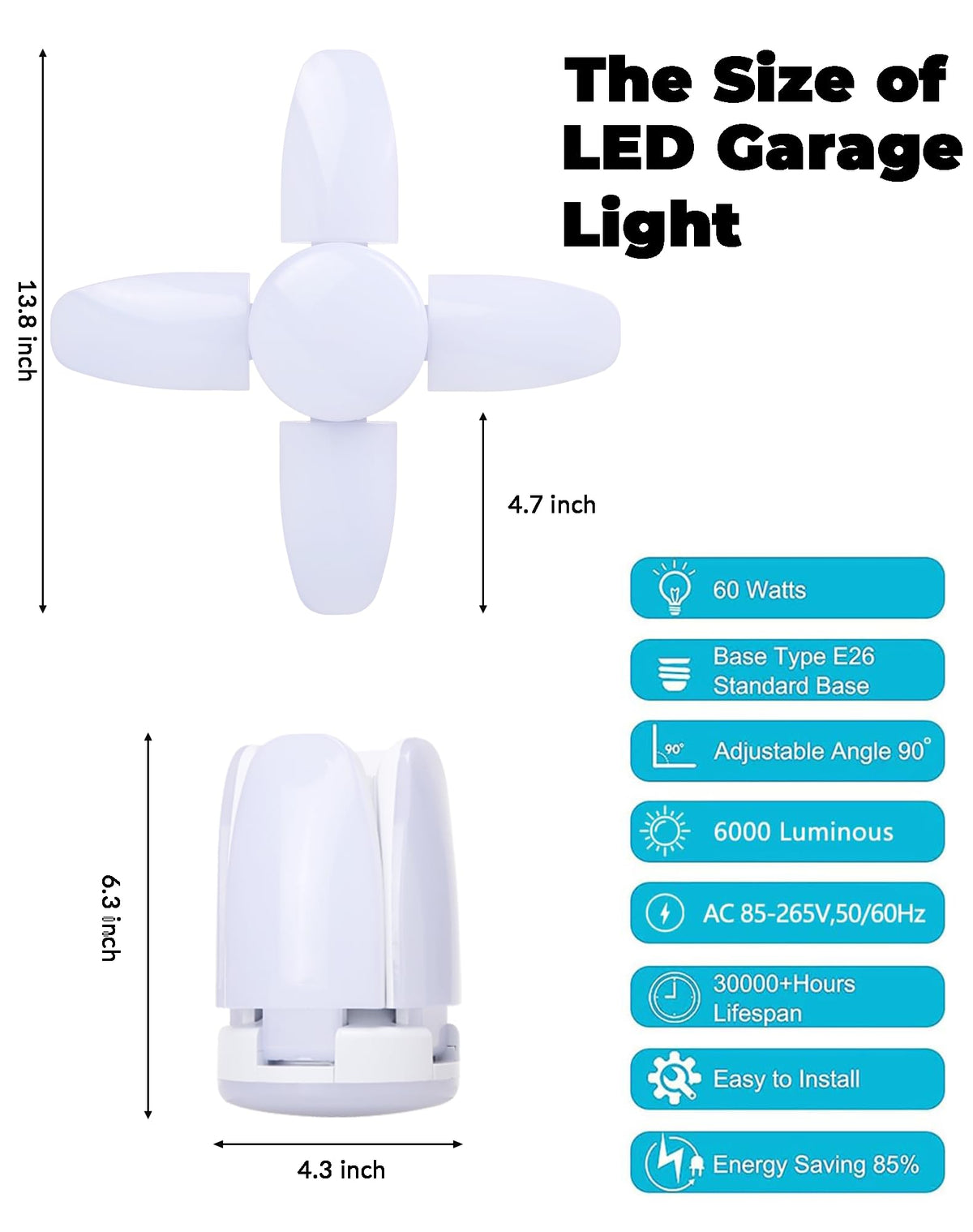 Cynlink high brightness 6000LM output brightens large spaces