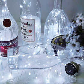 Cynzia solar wine bottle lights sun charge ready for evening parties.