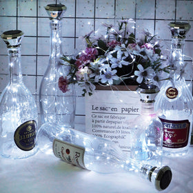 Cynzia solar wine bottle lights waterproof copper wire for outdoor use.