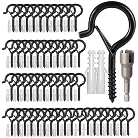 Cyrico outdoor string light hooks with safety buckle for secure garden lighting.