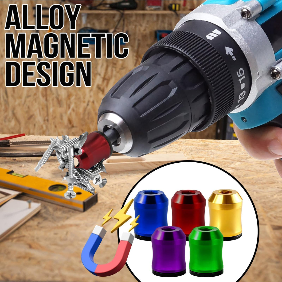 CYUXING alloy magnetic screw holder enhances workshop efficiency during DIY projects