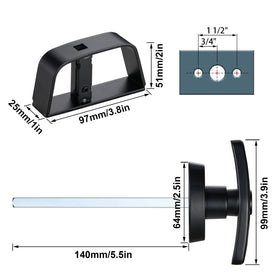 CZC AUTO T-handle close-up showing rugged steel for outdoor durability.