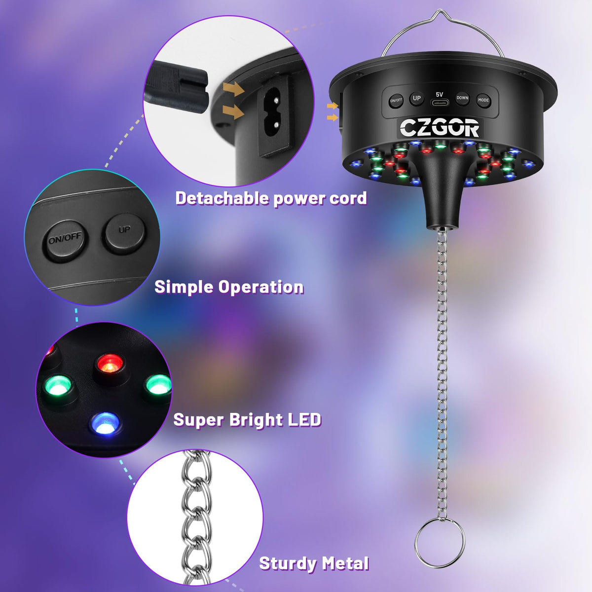 Czgor remote and touch controls for convenient operation