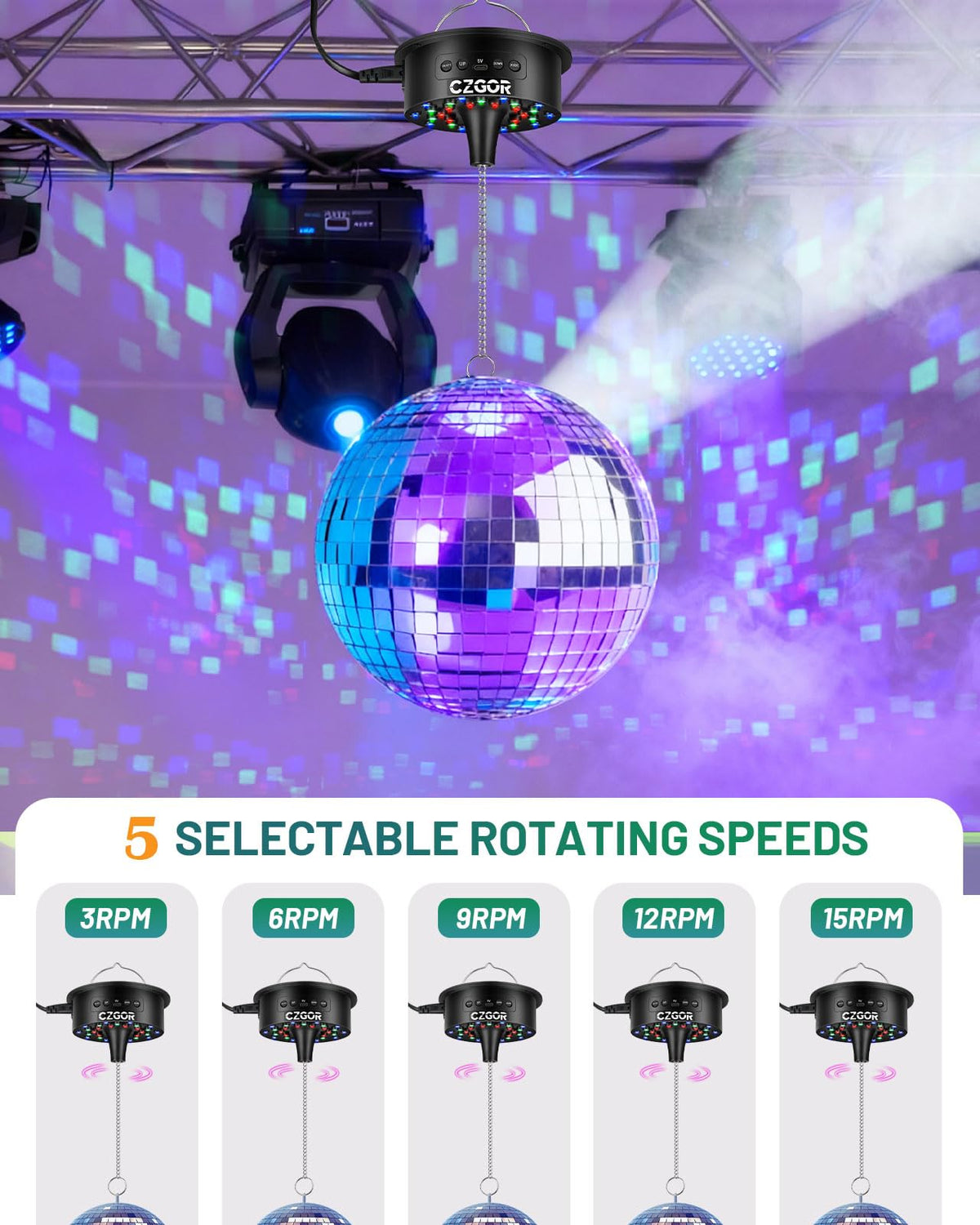 Czgor five speed rotation offering subtle to high-energy motion.