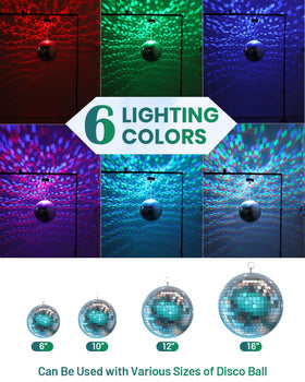 Czgor remote control disco ball for adjusting speed and lighting remotely.