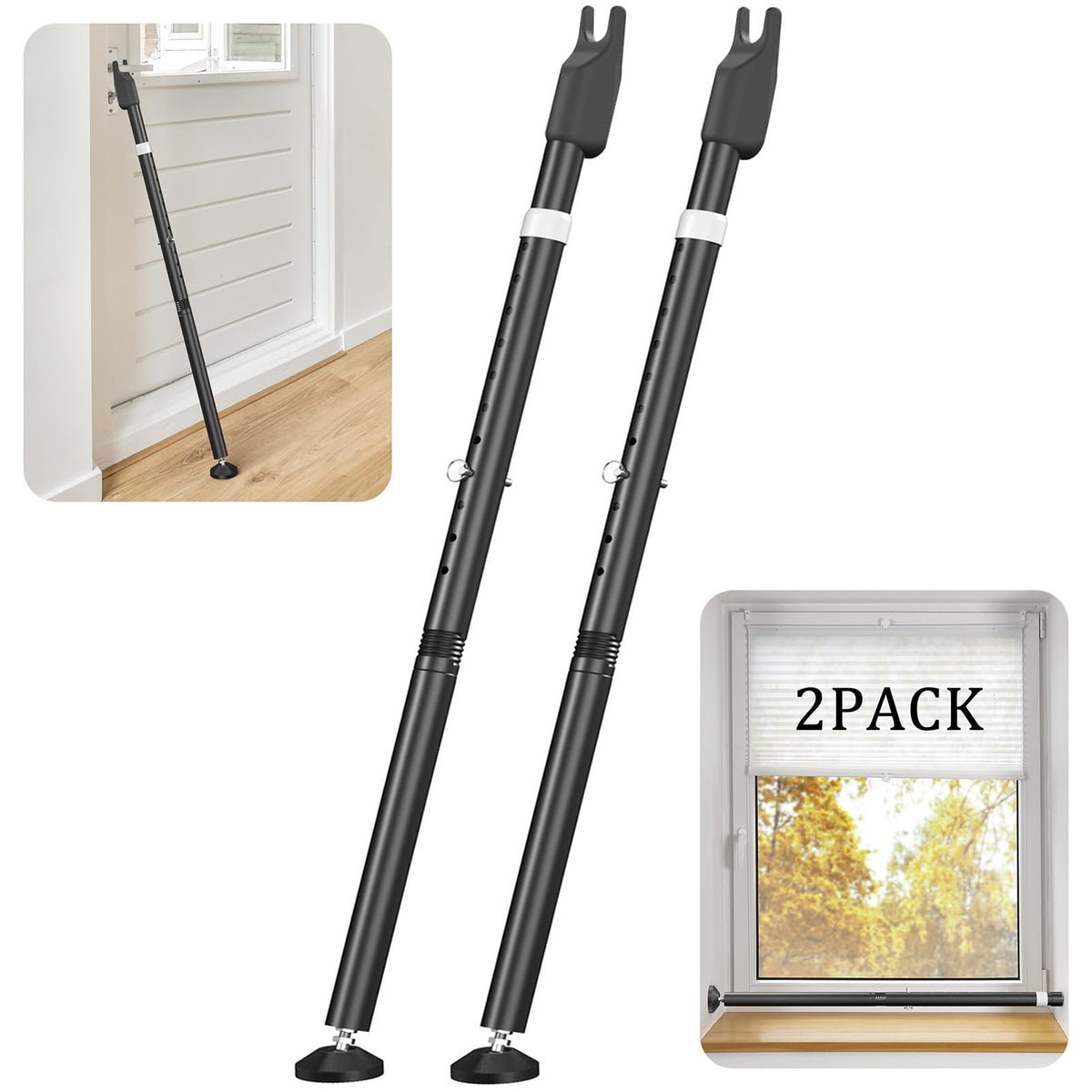 CZMIYRPY sliding door security bar extended length blocks entry securely