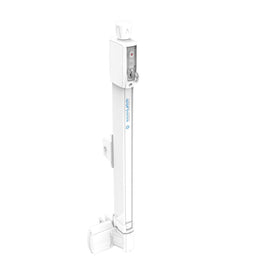D&D MagnaLatch top pull gate latch securing an outdoor gate with child-safe height