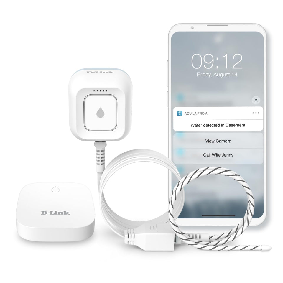 D-Link SW-A11KT master unit front view with loud 100 dB alert for immediate home warnings.