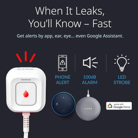 D-Link SW-A11KT sensor pod under sink detects moisture near plumbing.