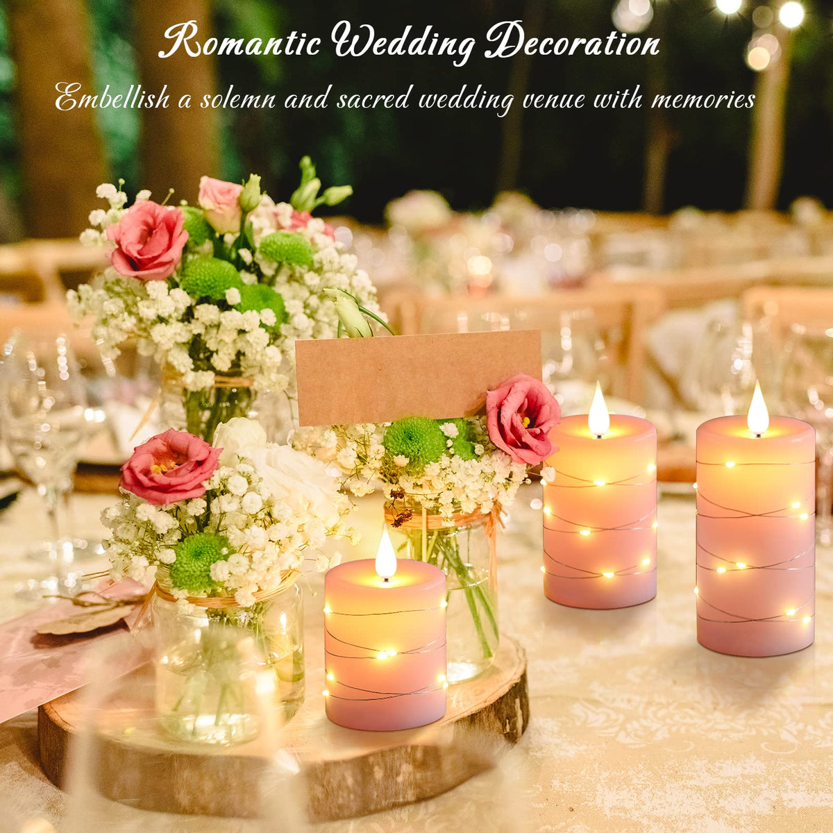 Da by pink flameless candles offer safe lighting with long battery life