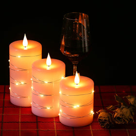 Da by pink flameless candles featuring a remote control for easy use