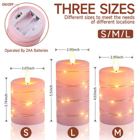 Da by pink flameless candles with timer options for daily scenes