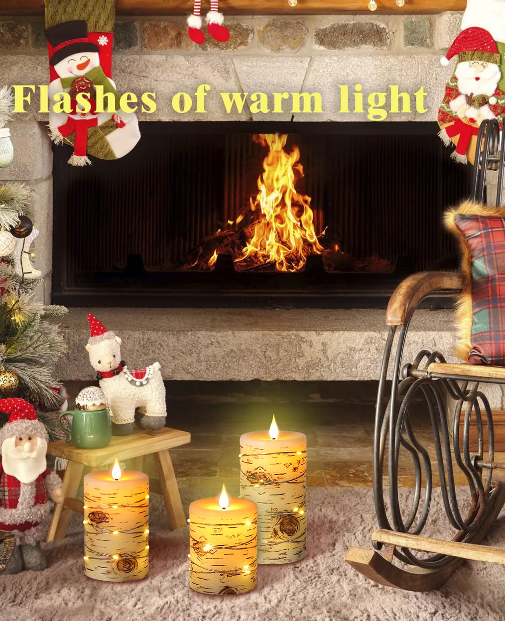 Da by recessed light string candle set creates soft ambient lighting.