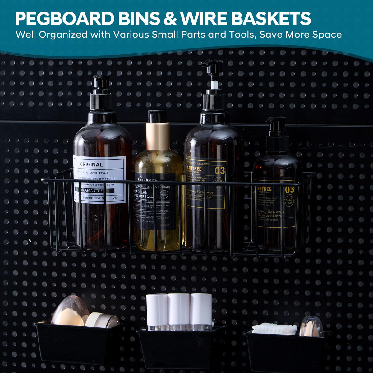 Daanxw pegboard compatibility with one-quarter boards supports dense organization