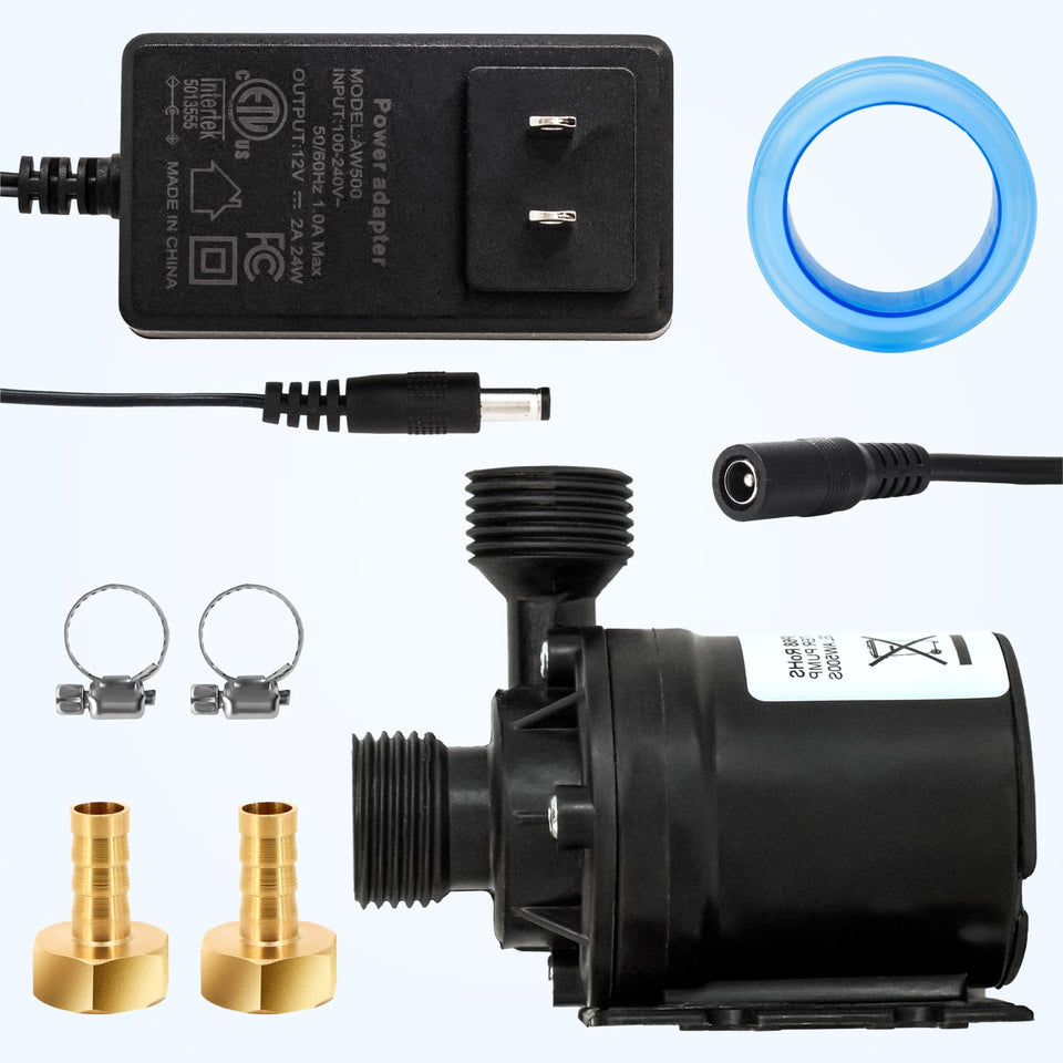 DACO MIN 14A DC 12V water pump with quiet operation for homes and RVs.