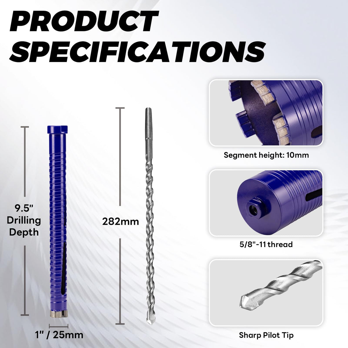 DaduoRi SDS Plus adapter paired core bit for versatile tool compatibility