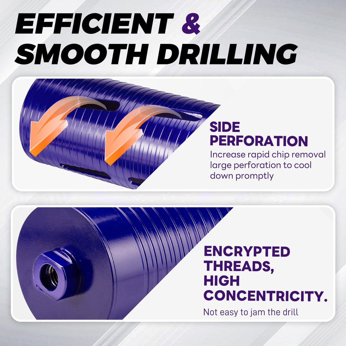 DaduoRi balanced core body minimizes vibration for clean holes