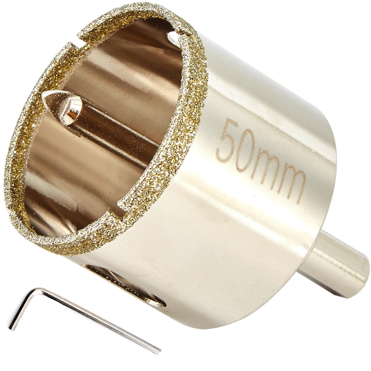 DaduoRi diamond hole saw with pilot bit close-up for precise tile holes.