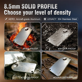 Daekedol aerospace aluminum wallet resists rust for reliable backups.