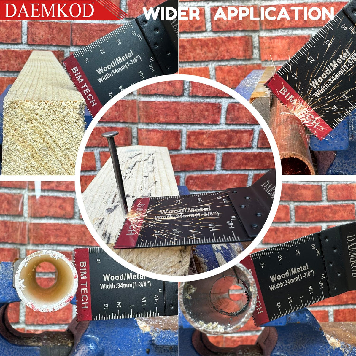 DAEMKOD blade design features a bent handle to reduce impact during use.