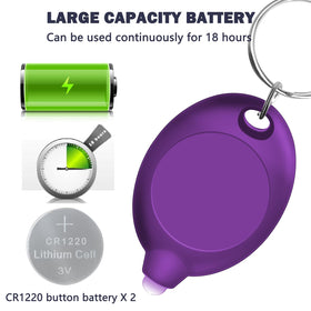 Daemson mini UV keychain flashlight purple shell for keyring visibility