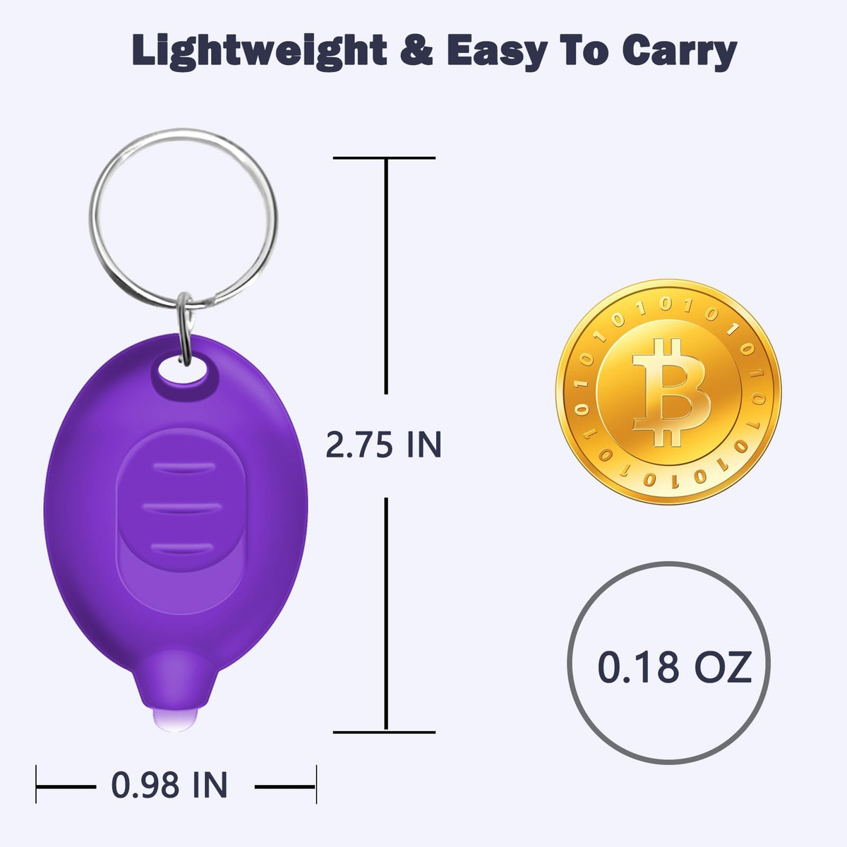 Daemson mini UV keychain flashlight slide switch enables quick UV illumination