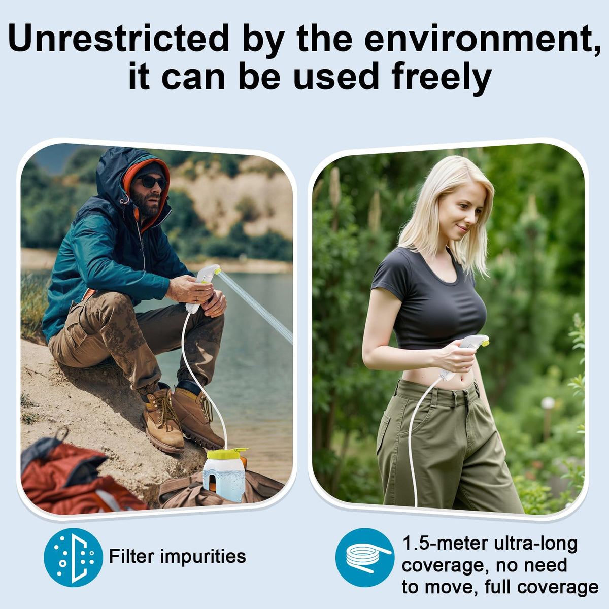 DAEX portable bidet ideal for travel, wound care, and elderly support.