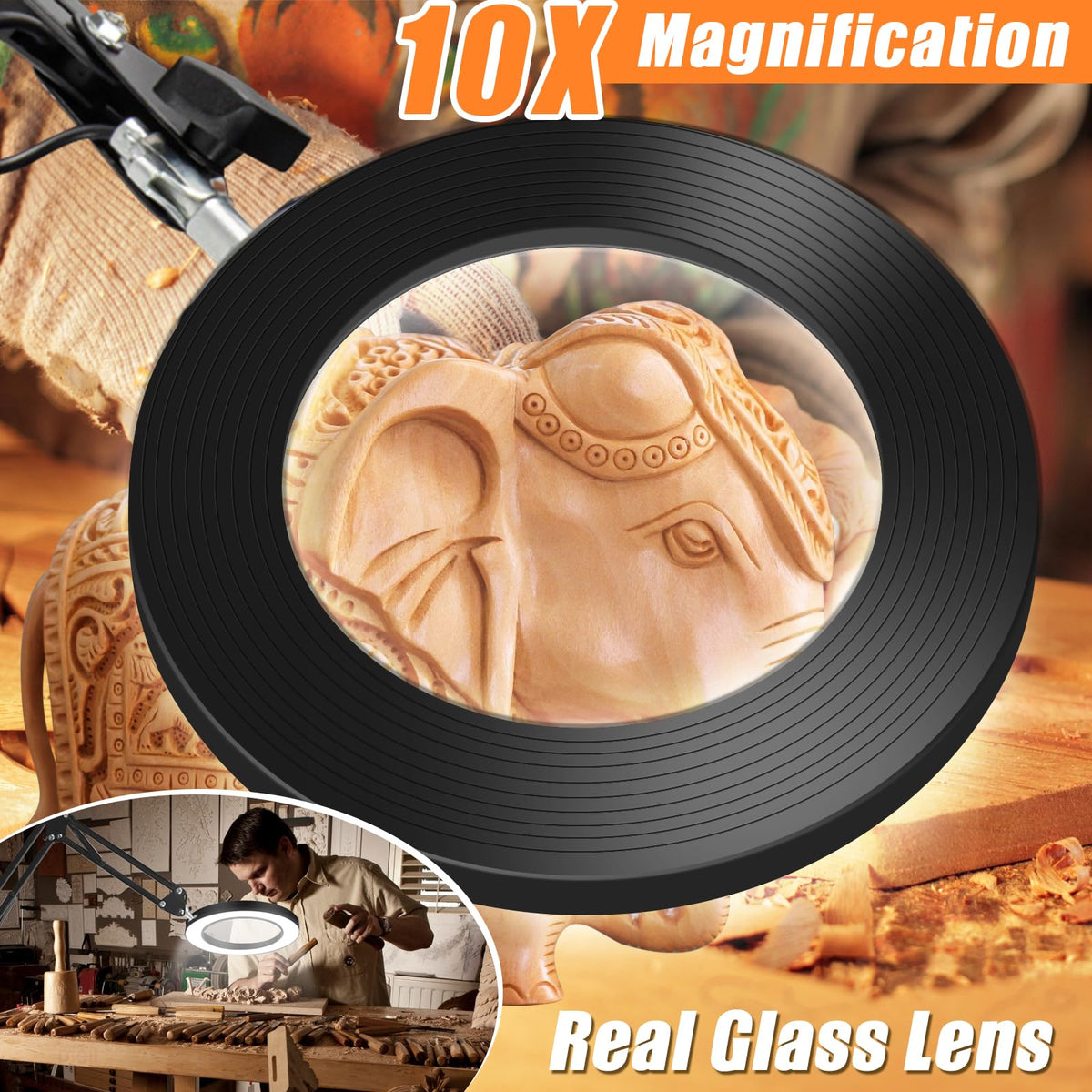 DAGIRT magnifying lamp with clip arm for hands-free precision.
