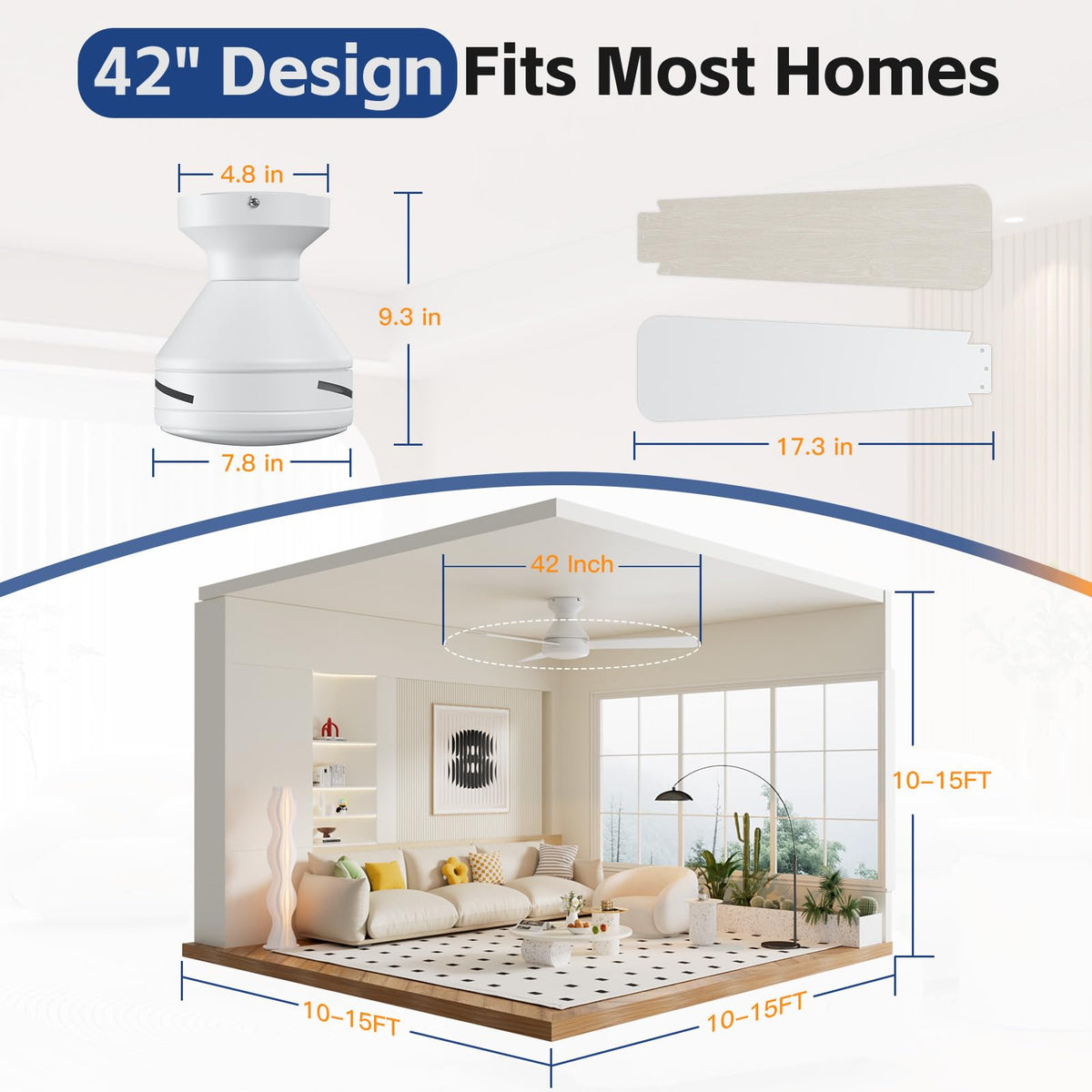 DAHUICFL bedroom setup with remote control for easy operation.