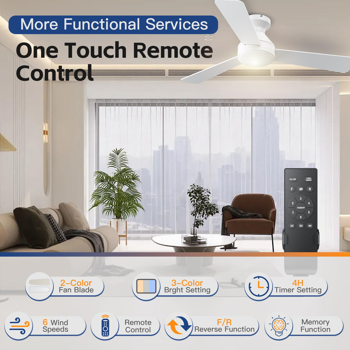 DAHUICFL LED lights displaying three color temperatures for mood and task lighting.