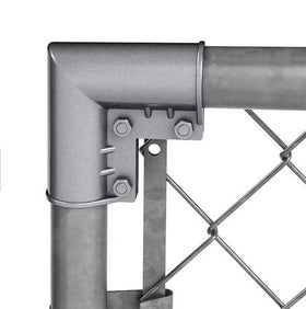 Dailydanny black-finish gate corner elbow offers corrosion resistance for low-maintenance fencing.