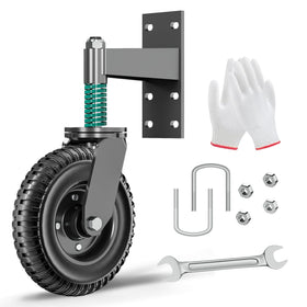 DAILYLIFE gate wheel with 8-inch tire stabilizes gates on uneven driveways