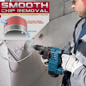 DAIMIT 50mm hole saw kit drilling concrete with dust ventilation