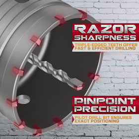 DAIMIT 65mm hole saw kit suitable for stone and cement installations