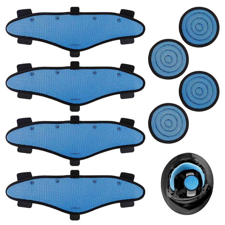 Dairrr Fuuu hard hat top pad blue boosts comfort and sweat absorption.