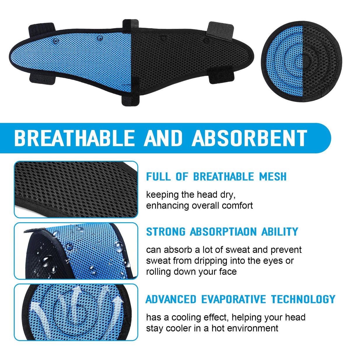 Dairrr Fuuu suspension sweat band blue fits helmet suspensions.