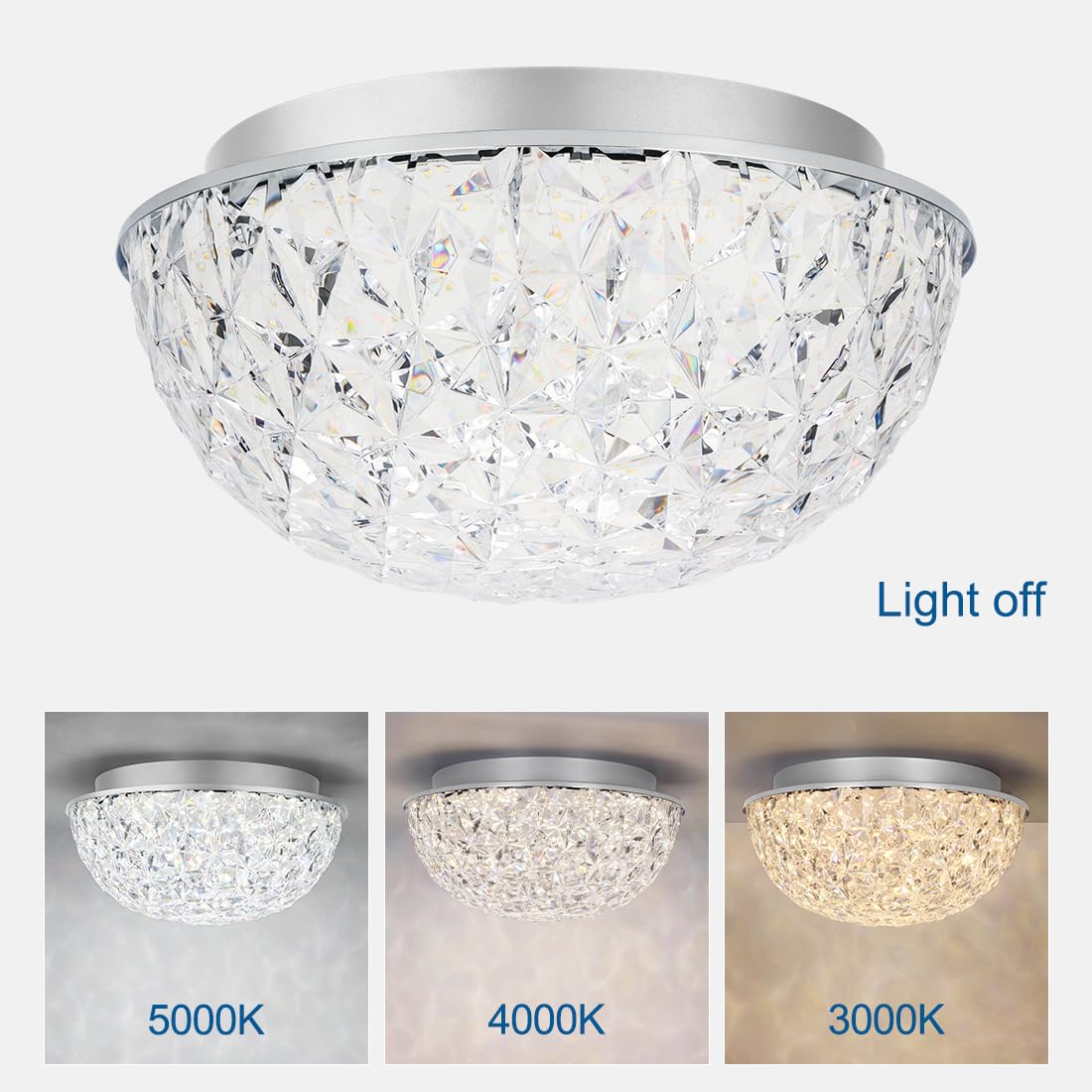 Dakason LED ceiling light flush mount installed in a modern kitchen.