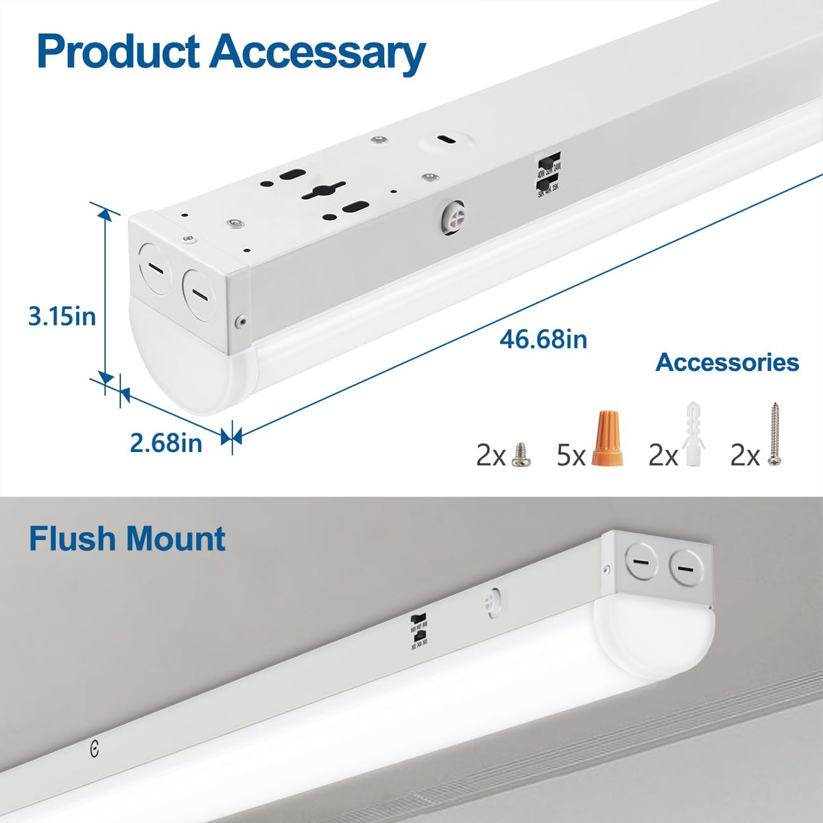DAKASON PC frosted lens ensures even light distribution across large areas.