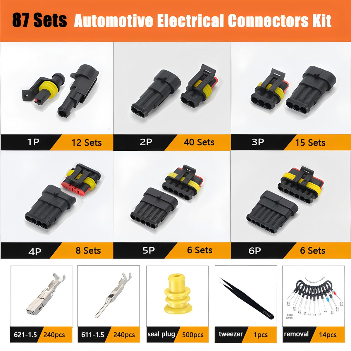 Dakewang toolkit open shows crimping tools for quick, secure electrical installations.