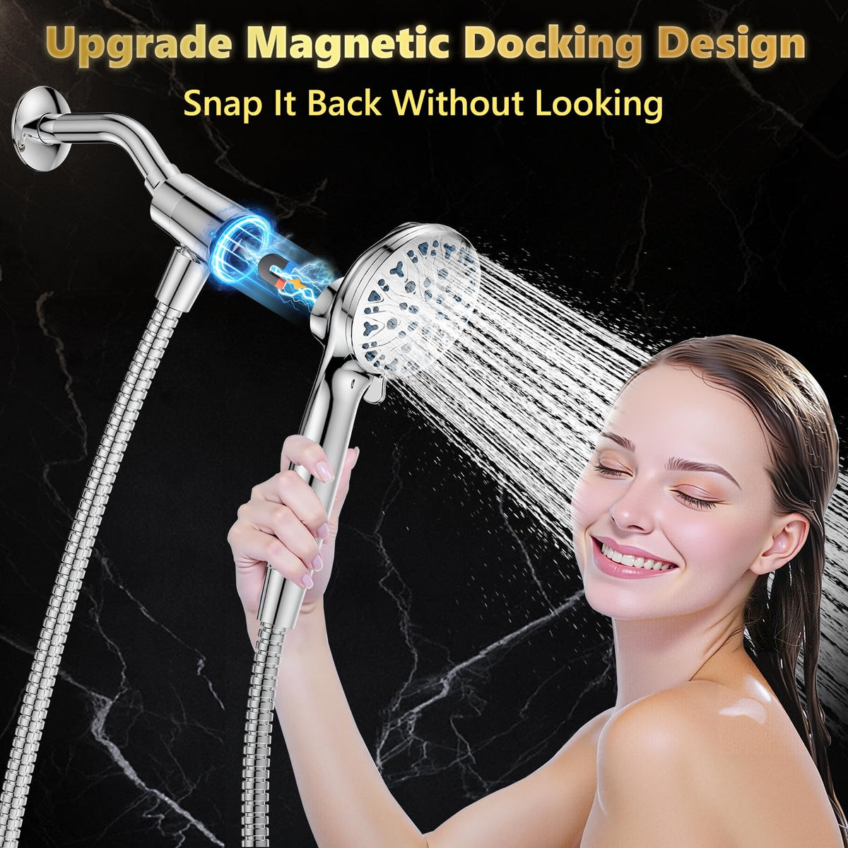 DAKINGS magnetic docking system close-up demonstrating secure snap and easy release