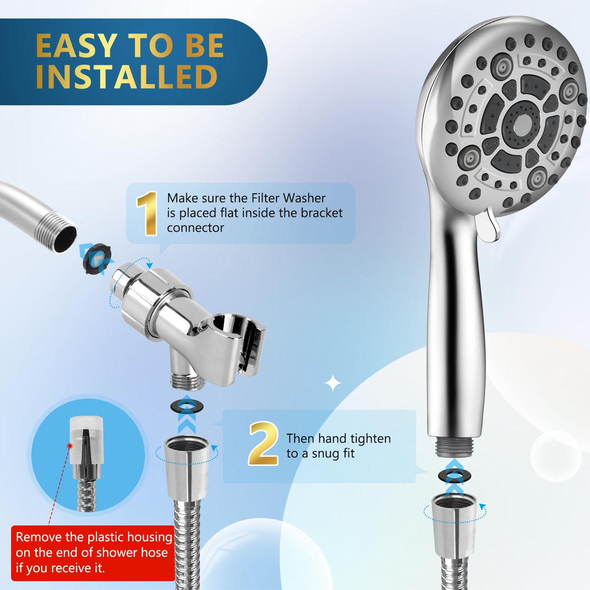 DAKINGS brass swivel ball joint provides smooth angle adjustment