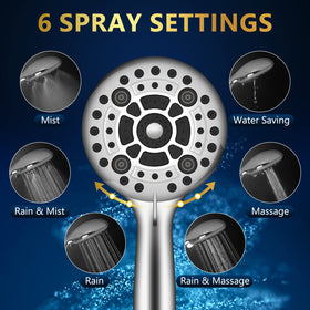 DAKINGS high-pressure technology showerhead boosts water feel in low-pressure homes
